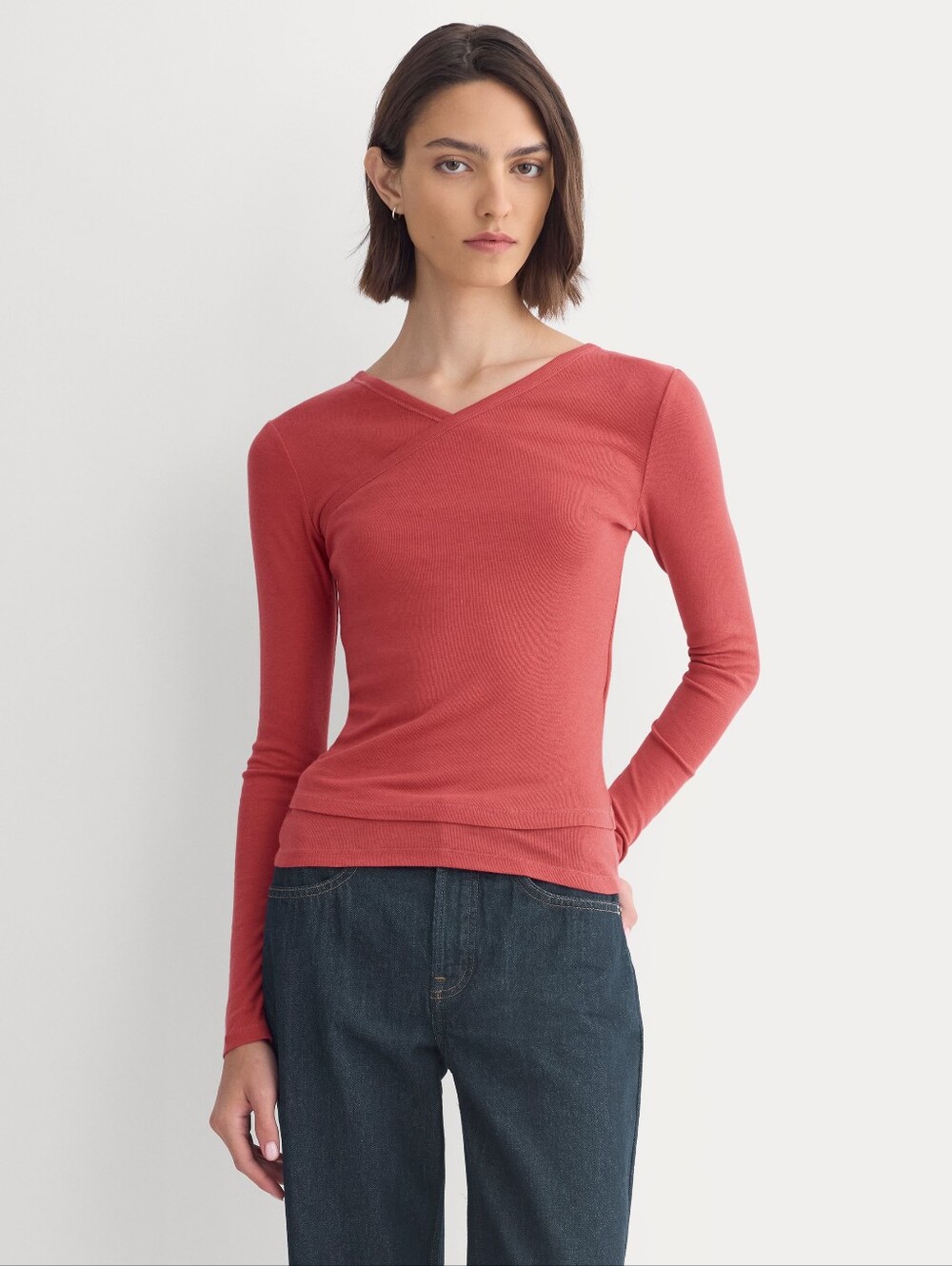 NWT Everlane Tissue Double Layer One Shoulder Top M